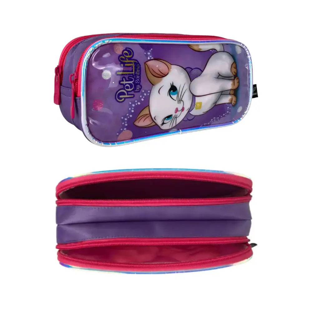 Kit Escolar Infantil Gatinha Mia 3 Peças Santino - Imagem 7
